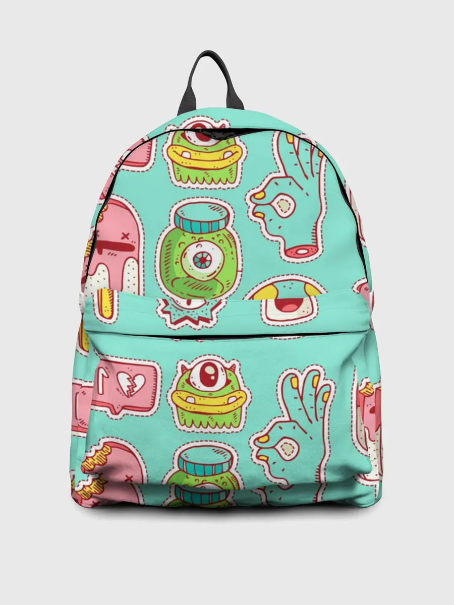 Рюкзак джинсовый / Яркие монстрики