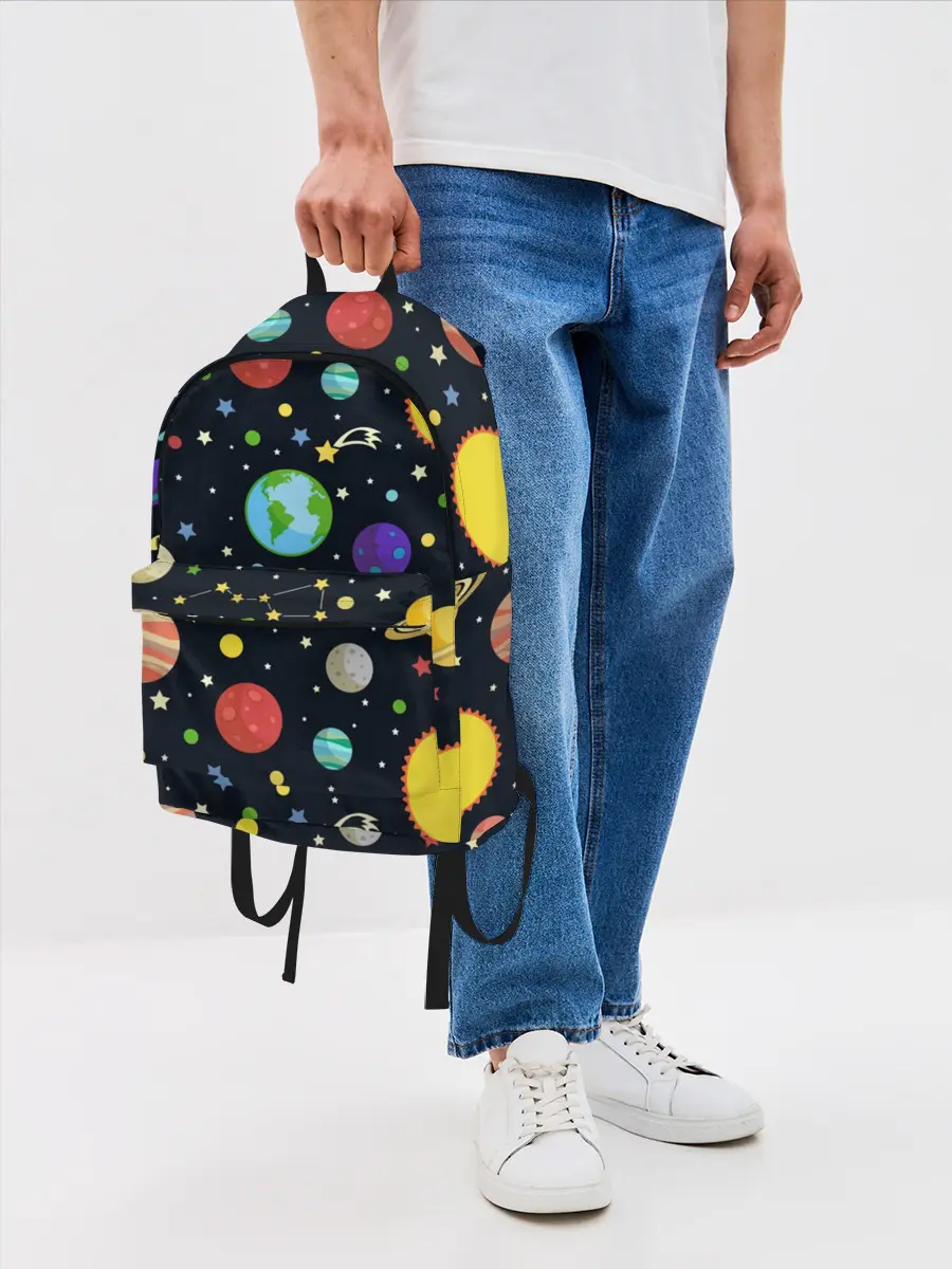 Рюкзак джинсовый / Солнечная система