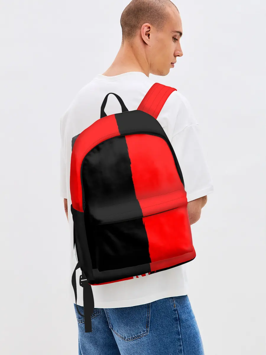 Рюкзак джинсовый / Red & Black