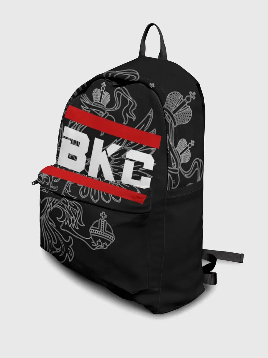 Рюкзак джинсовый / ВКС белый герб РФ