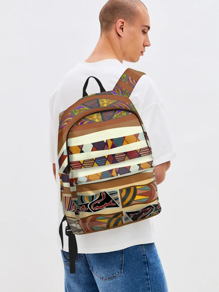 Рюкзак джинсовый / Африканская мозаика