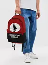 Рюкзак джинсовый / Красно-черный флаг HU
