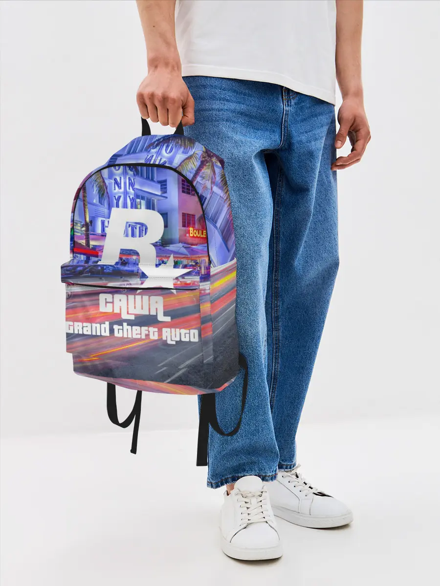 Рюкзак джинсовый / Саша в стиле GTA