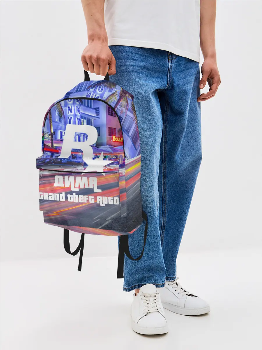 Рюкзак джинсовый / Дима в стиле GTA
