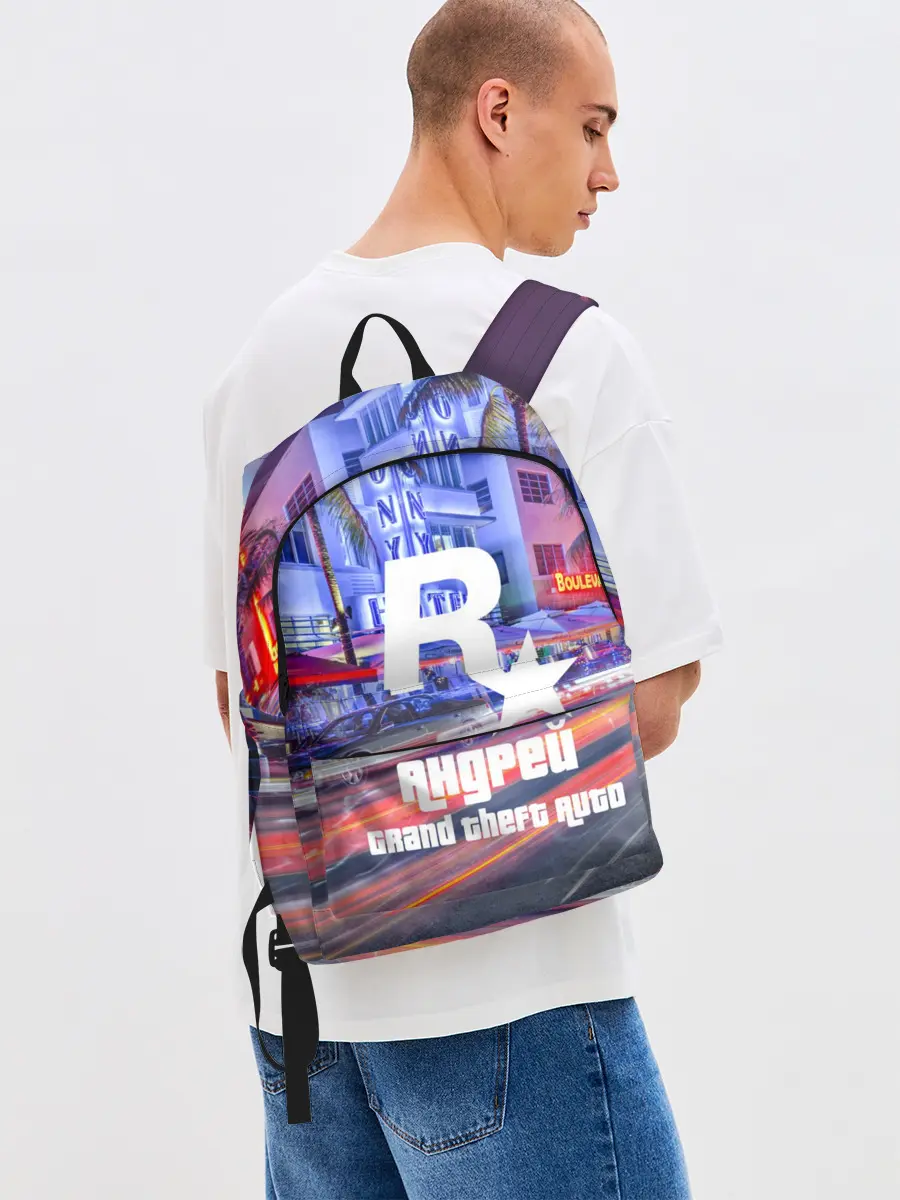 Рюкзак джинсовый / Андрей в стиле GTA