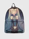 Рюкзак джинсовый / Хатсуне сидит прикрыв глаза