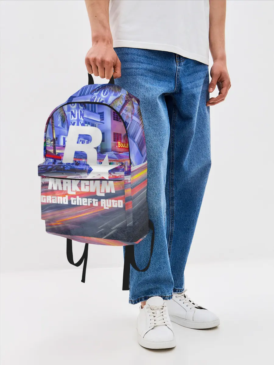 Рюкзак джинсовый / Максим в стиле GTA