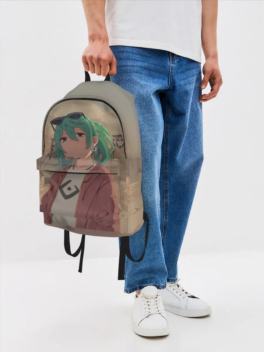 Рюкзак джинсовый / Мику Хатсуне. ВОКАЛОИД