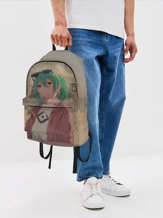 Рюкзак джинсовый / Мику Хатсуне. ВОКАЛОИД