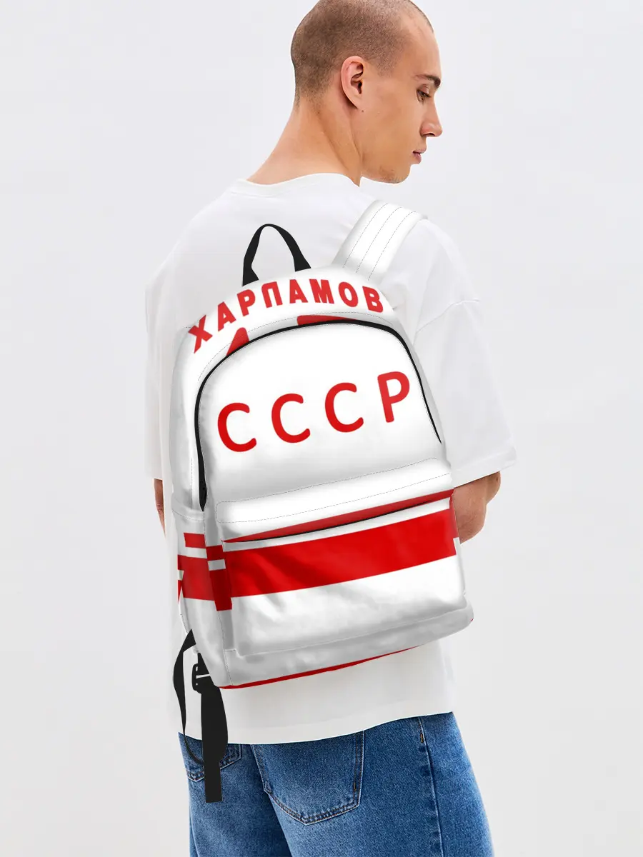 Рюкзак джинсовый / Валерий Харламов 17 White