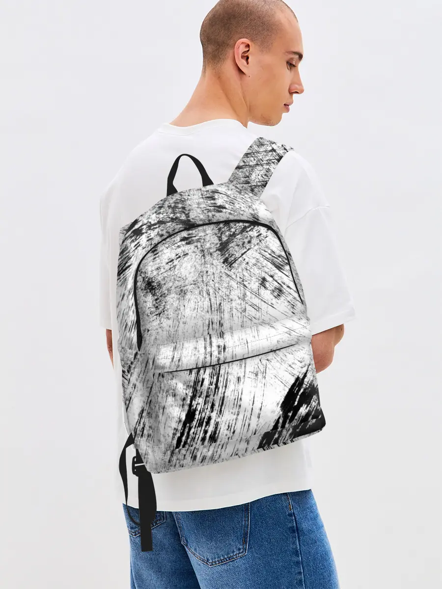 Рюкзак джинсовый / Серые штрихи