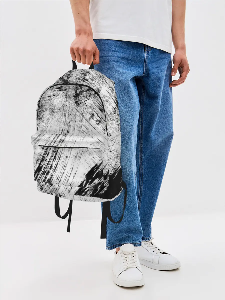 Рюкзак джинсовый / Серые штрихи
