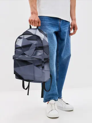 Рюкзак джинсовый / Metalic geometry