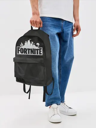 Рюкзак джинсовый / Fortnite Black Abstract