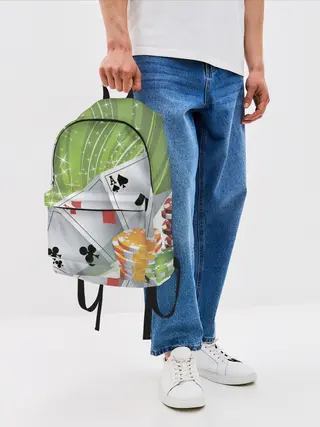 Рюкзак джинсовый / Покер Старс