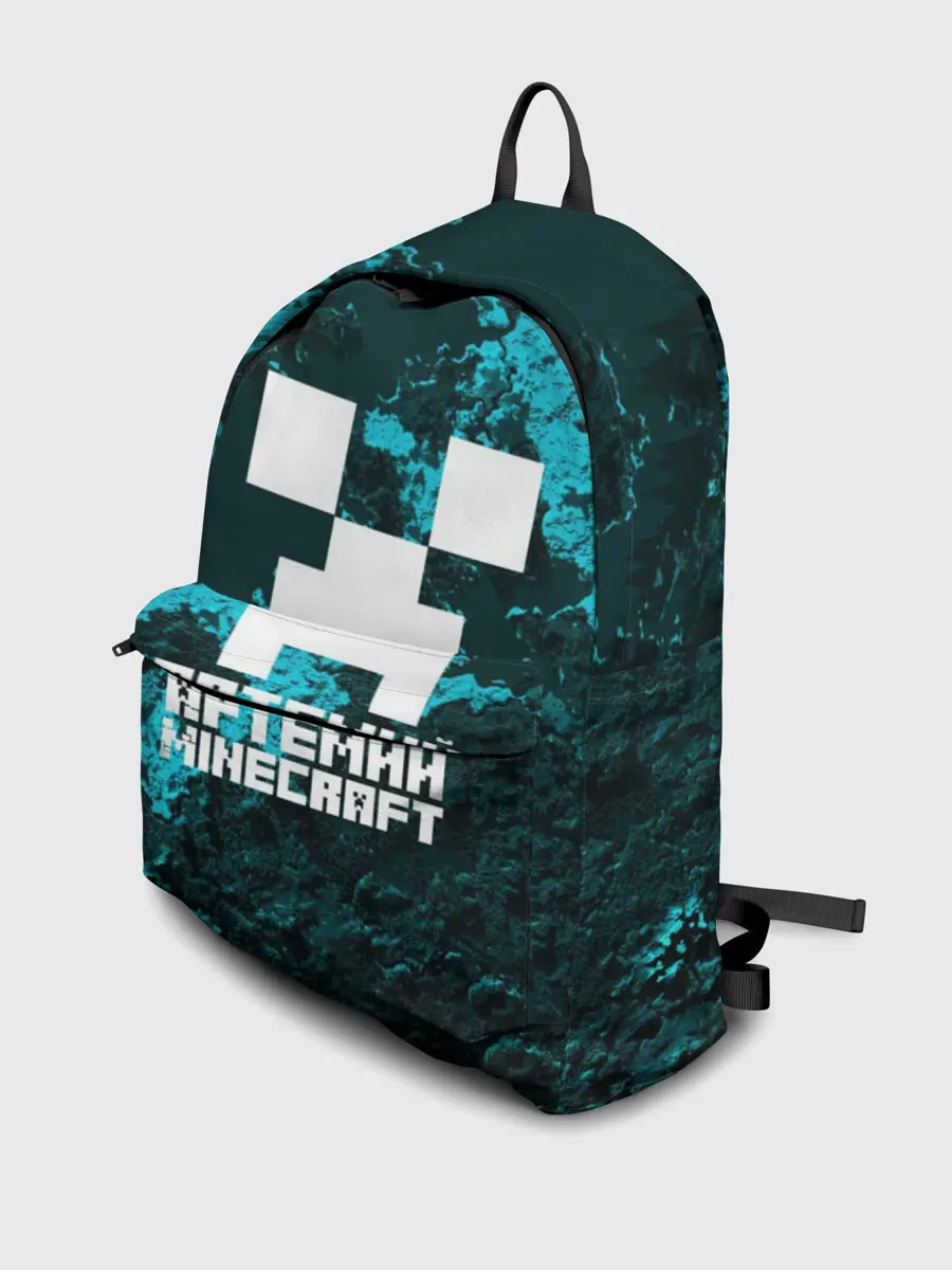 Рюкзак джинсовый / Артемий в стиле Minecraft