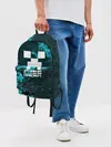 Рюкзак джинсовый / Глеб в стиле Minecraft
