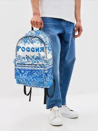 Рюкзак джинсовый / Россия гжель