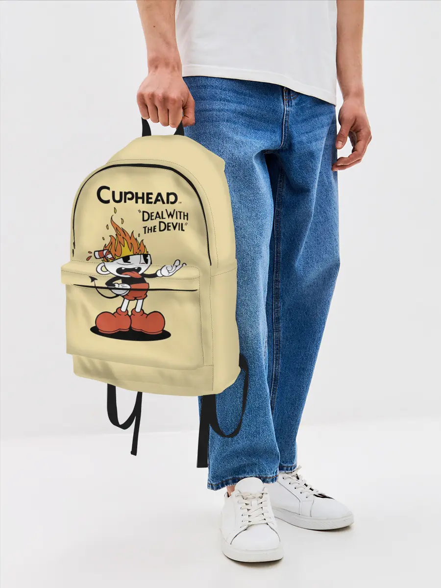 Рюкзак джинсовый / Cuphead