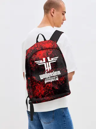 Рюкзак джинсовый / Никита в стиле Wolfenstein