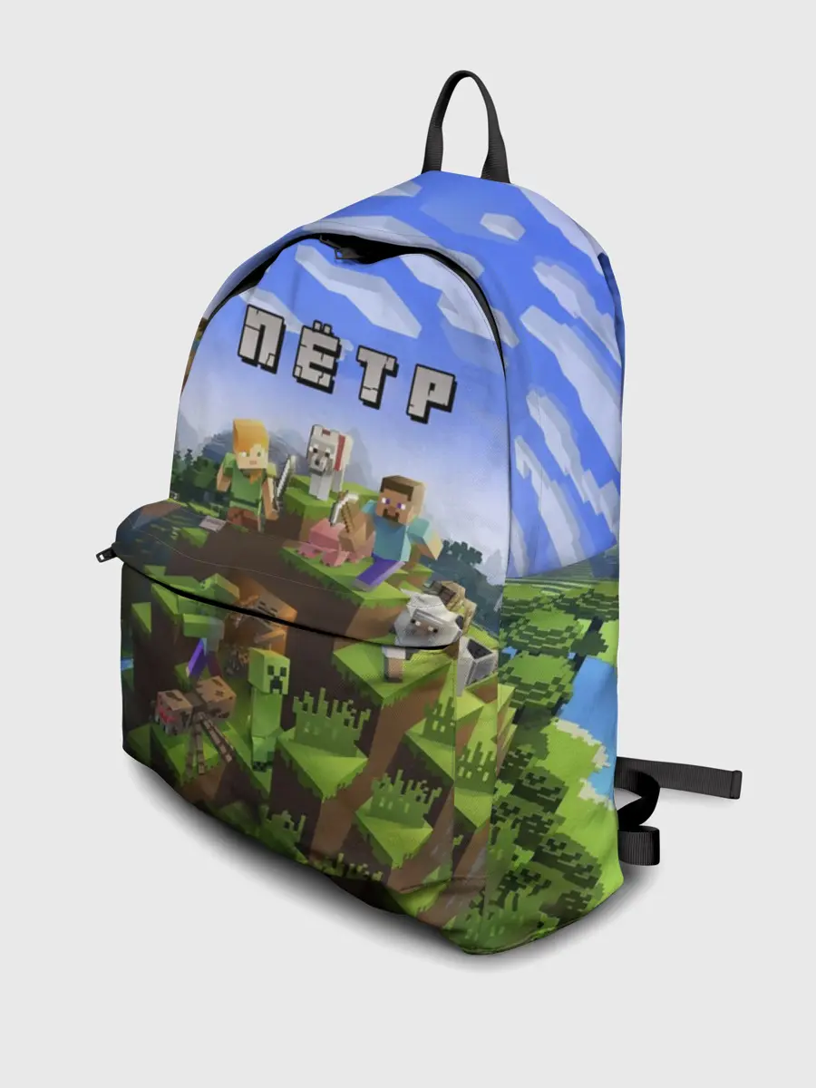 Рюкзак джинсовый / Пётр - Minecraft