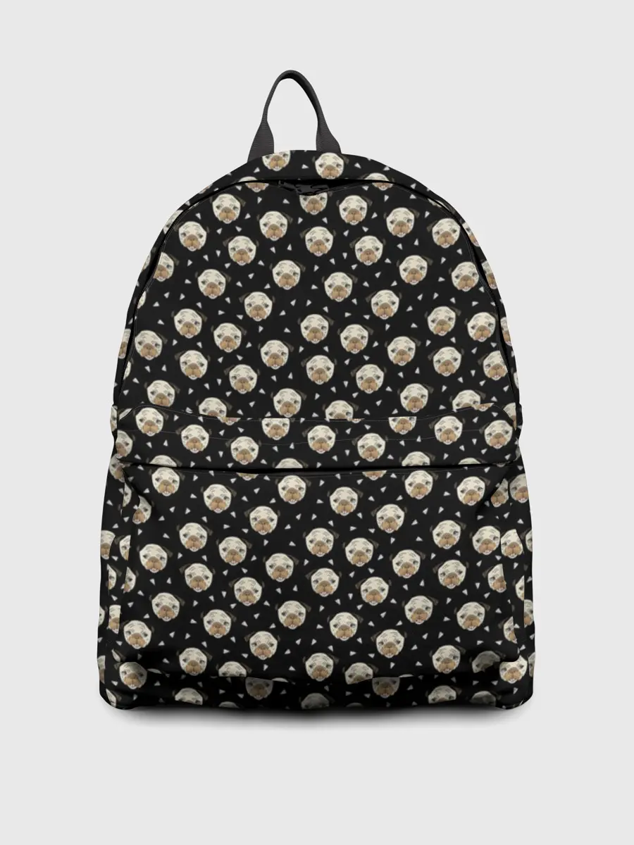 Рюкзак джинсовый / Мопсы