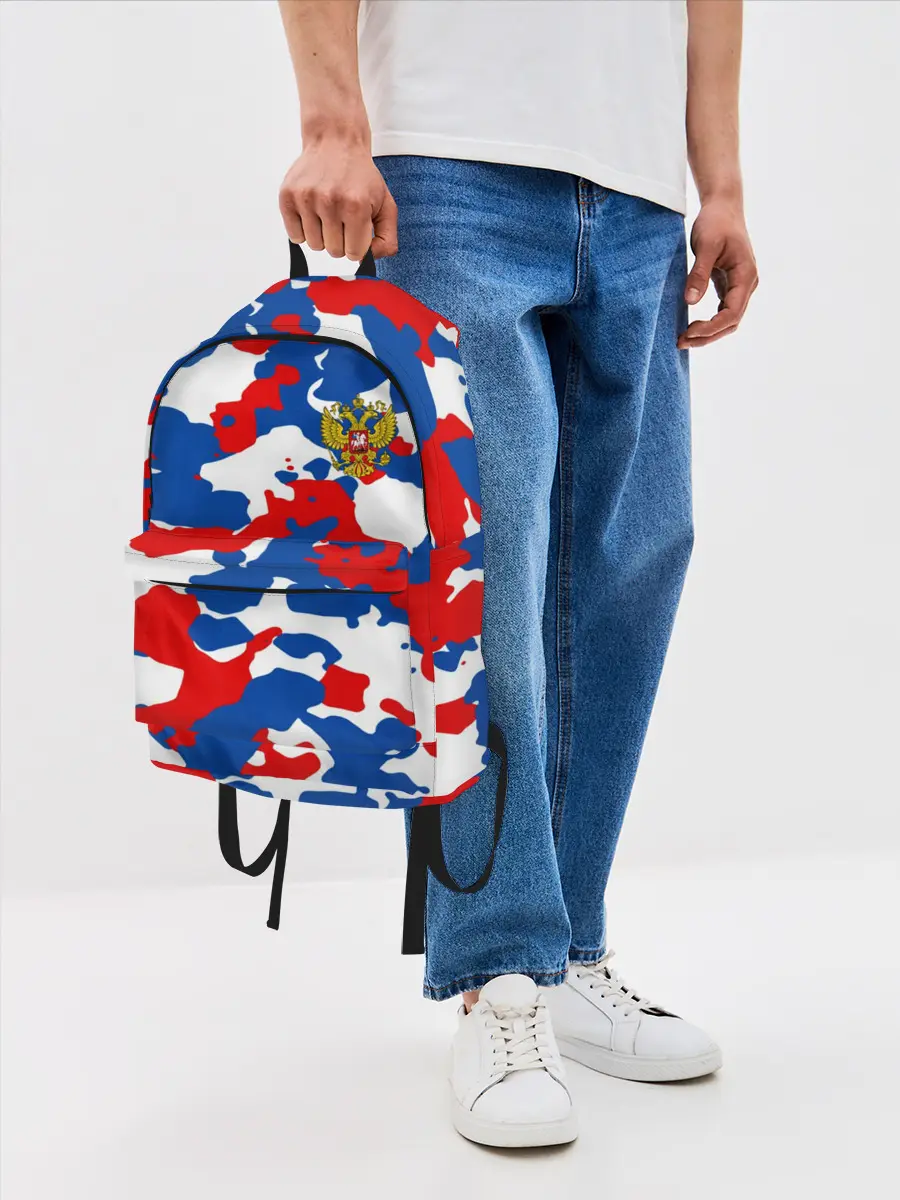 Рюкзак джинсовый / Герб РФ Милитари