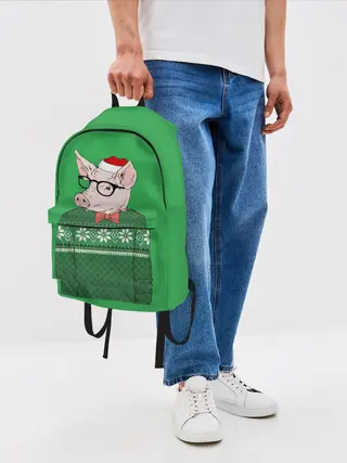 Рюкзак джинсовый / New Year Hipster Pig