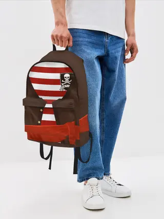 Рюкзак джинсовый / Костюм пирата в красную полоску