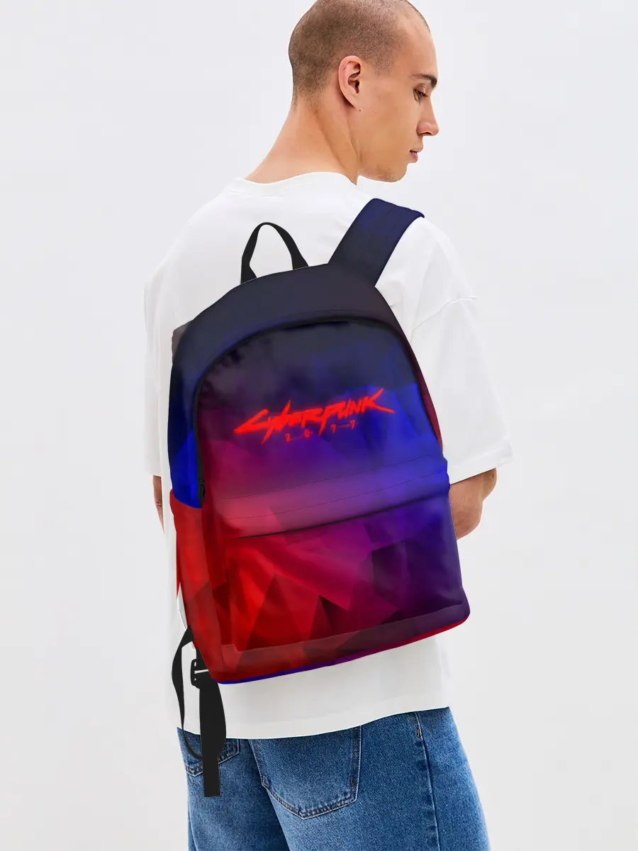 Рюкзак джинсовый / CYBERPUNK 2077 | КИБЕРПАНК 2077