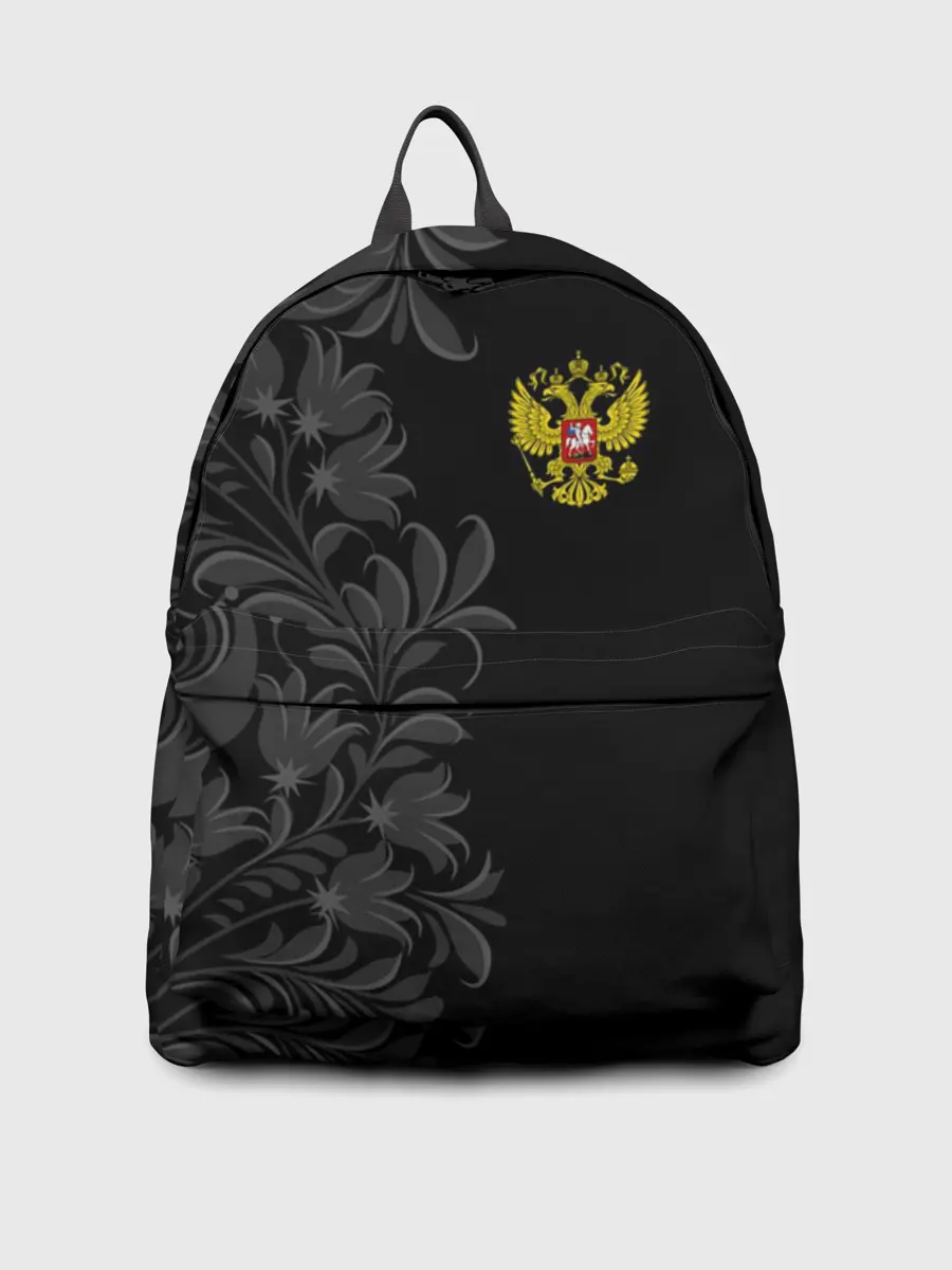 Рюкзак джинсовый / Герб России и Орнамент