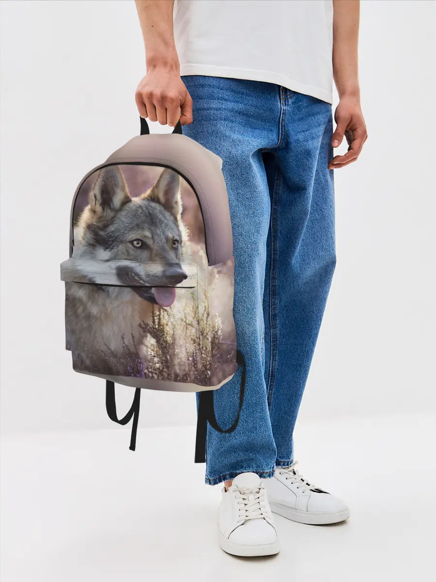 Рюкзак джинсовый / Волк