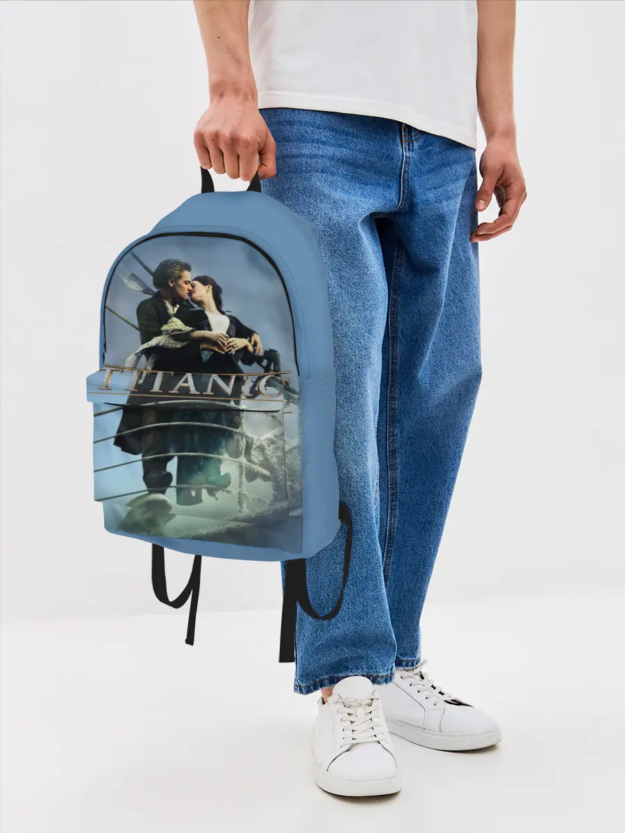 Рюкзак джинсовый / Титаник постер