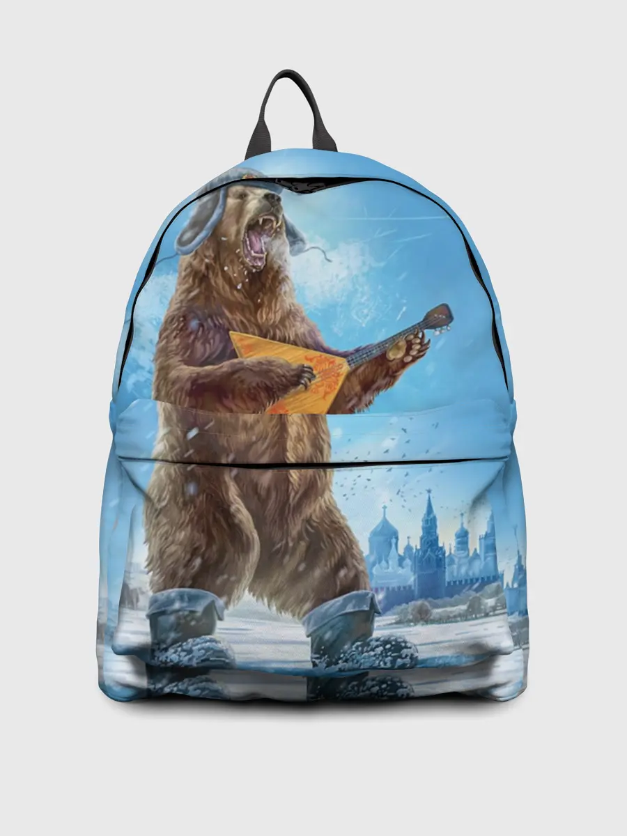 Рюкзак джинсовый / Мишка с балалайкой