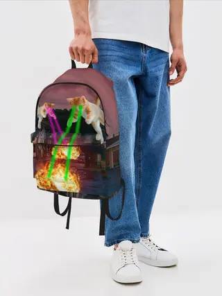 Рюкзак джинсовый / Кошачья Атака!