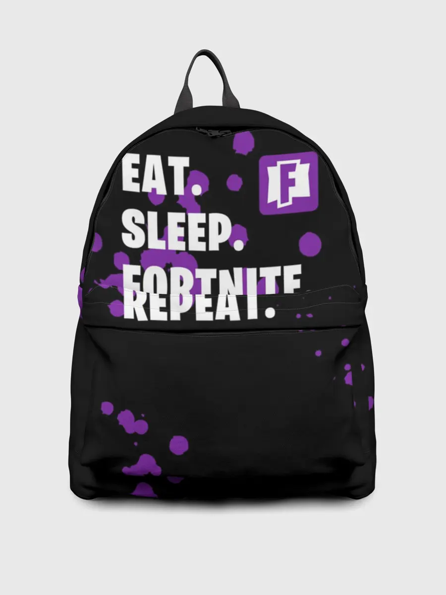 Рюкзак джинсовый / Eat Sleep Fortnite Repeat