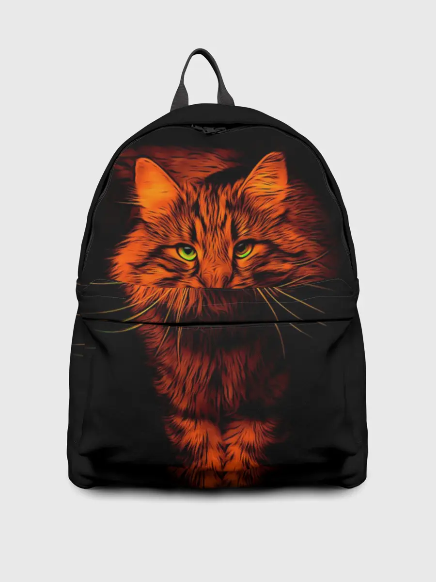 Рюкзак джинсовый / Рыжий кот