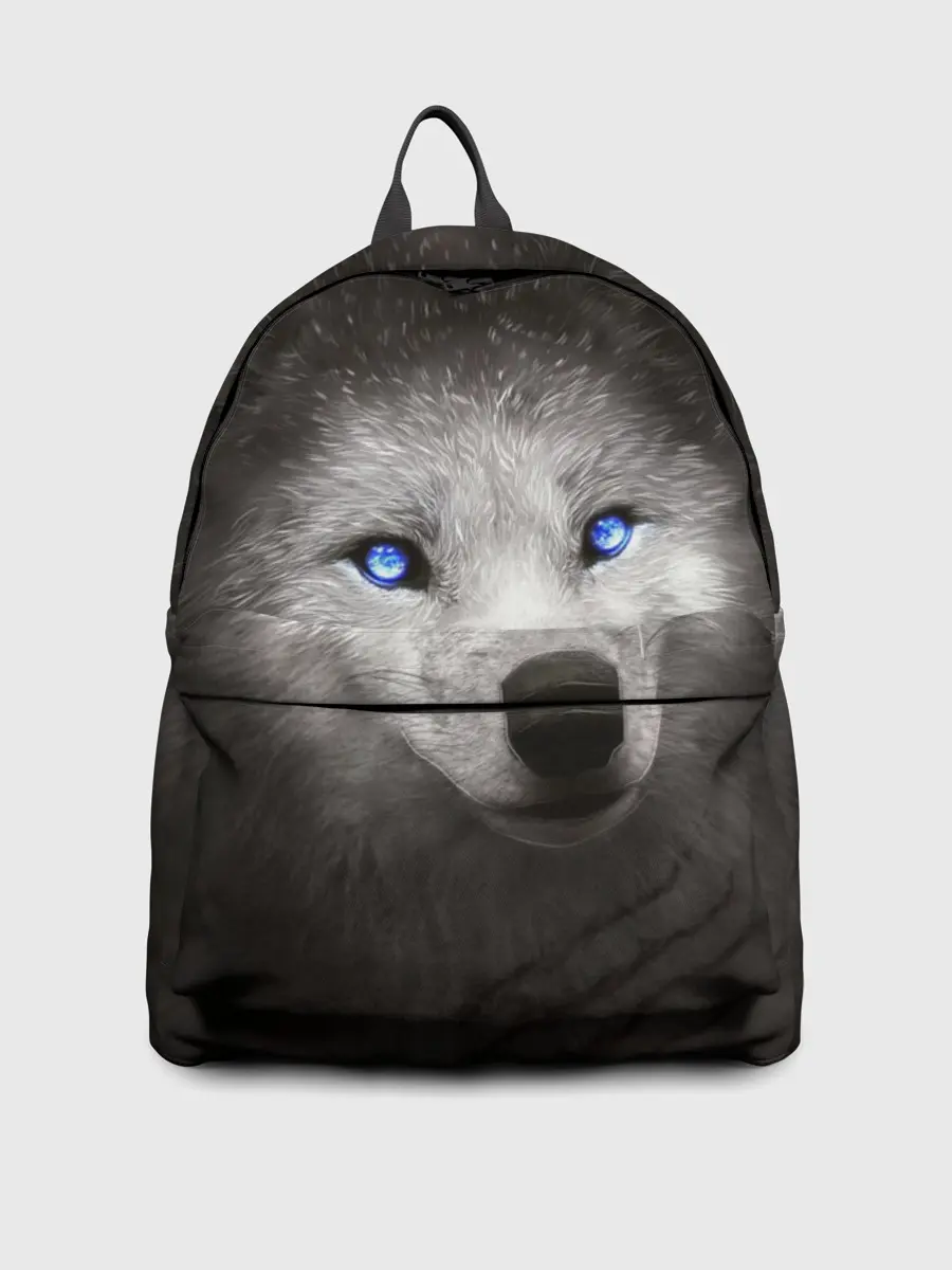 Рюкзак джинсовый / Голубоглазый волк