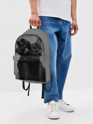 Рюкзак джинсовый / Котик