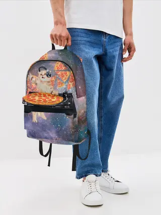 Рюкзак джинсовый / Кот Диджей