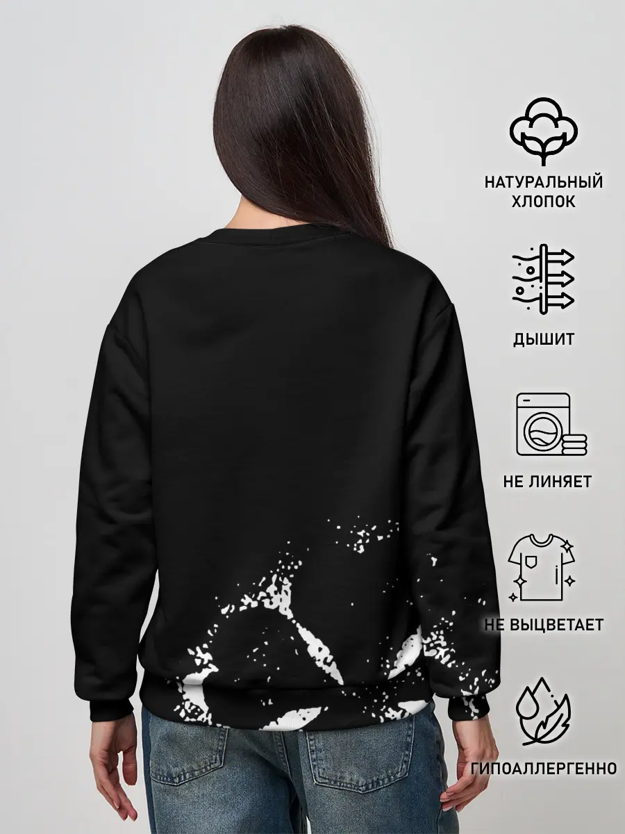 Женский свитшот / Магна Свинг Чёрный клевер