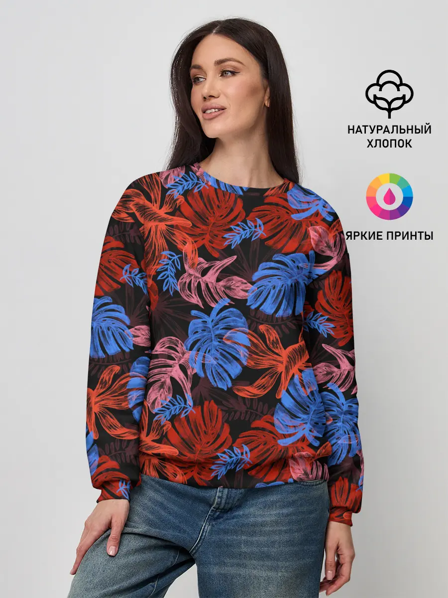 Женский свитшот / Неоновые Тропики