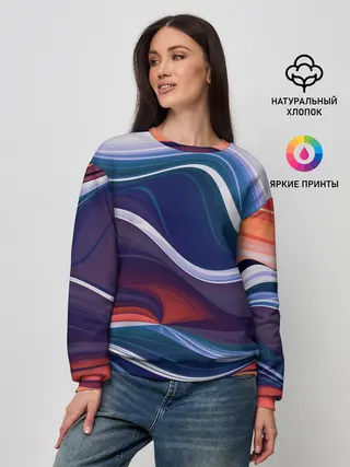 Женский свитшот / Colored lines