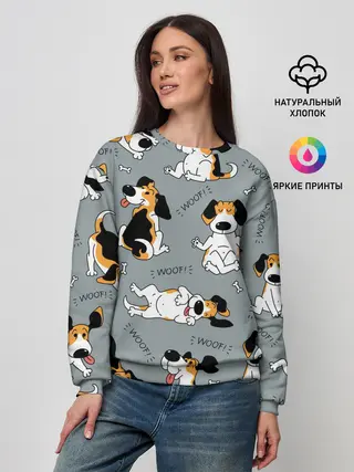 Женский свитшот / Собаки Бигли