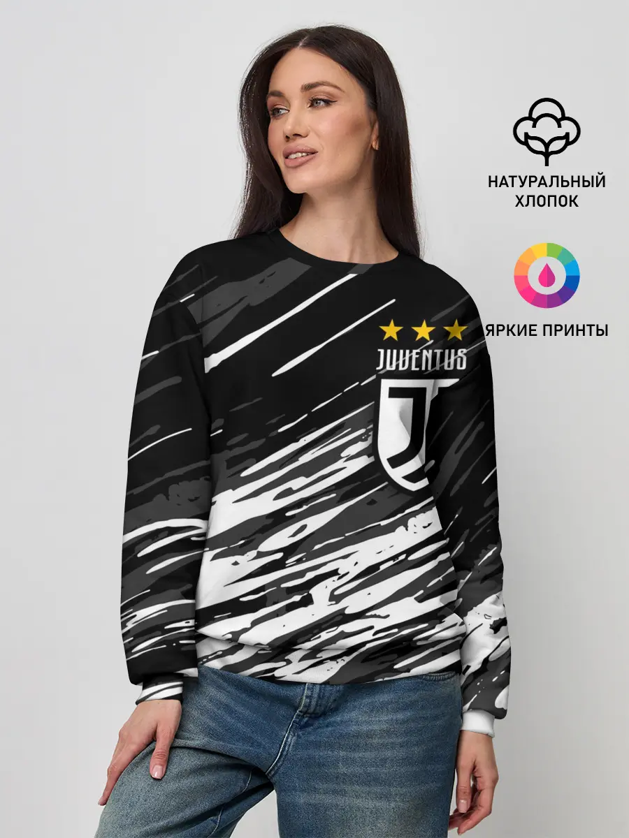 Женский свитшот / JUVENTUS / ЮВЕНТУС / БРЫЗГИ