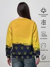 Женский свитшот / Чёрный клевер Аста желтый