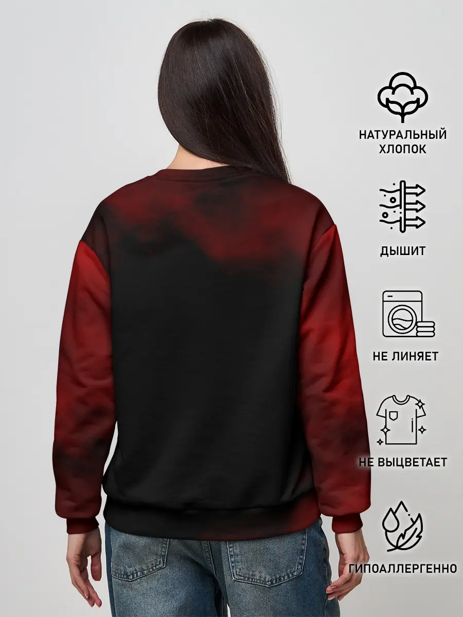 Женский свитшот / Либе смеющийся демон Асты