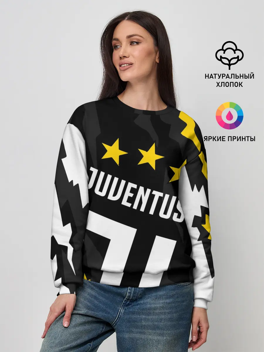 Женский свитшот / JUVENTUS / ЮВЕНТУС / ПОРЕЗЫ