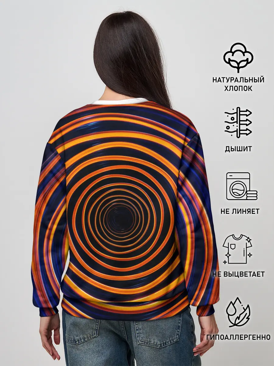 Женский свитшот / Круги неоновые