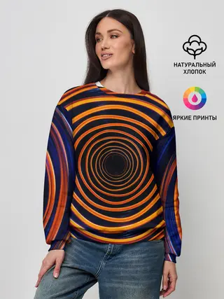 Женский свитшот / Круги неоновые